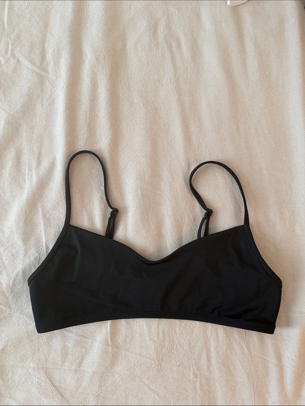 Jolyn “Eryn” Swim Top Black with Adjustable Straps